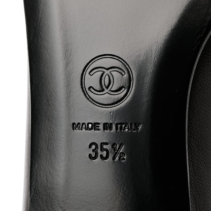 Chanel Lambskin Cap Toe CC Ballerina Flats 35.5 Brown Black 8 of 9