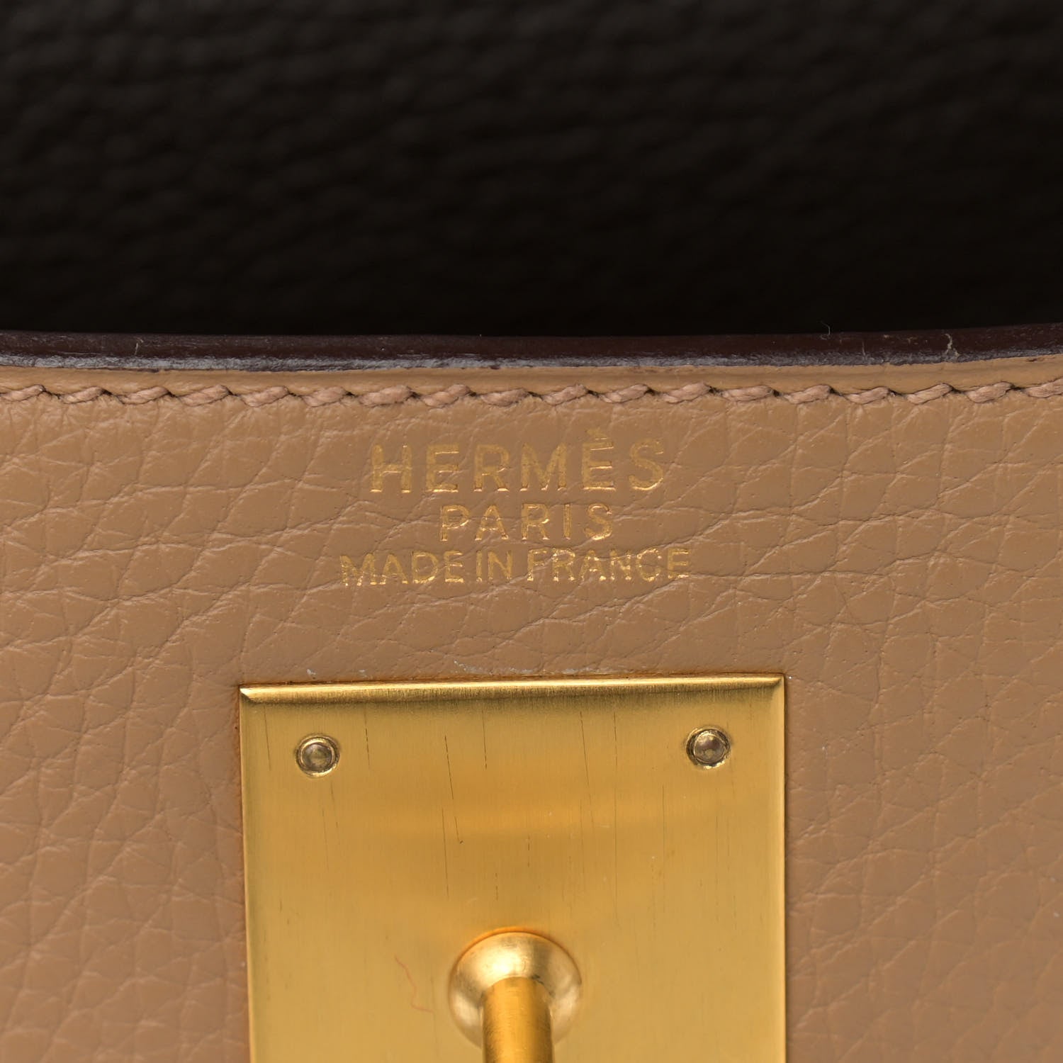 Hermes Togo Tri-Color Kelly Retourne 32 Tabac Camel Ebene Parchemin 6 of 13