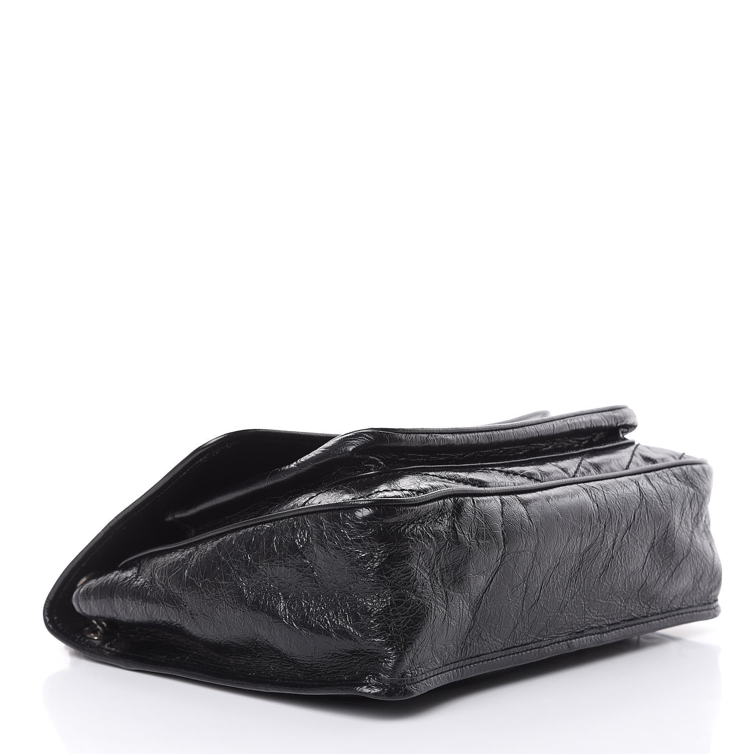 Saint Laurent Crinkled Calfskin Matelasse Monogram Large Niki Chain Satchel Black 4 of 13