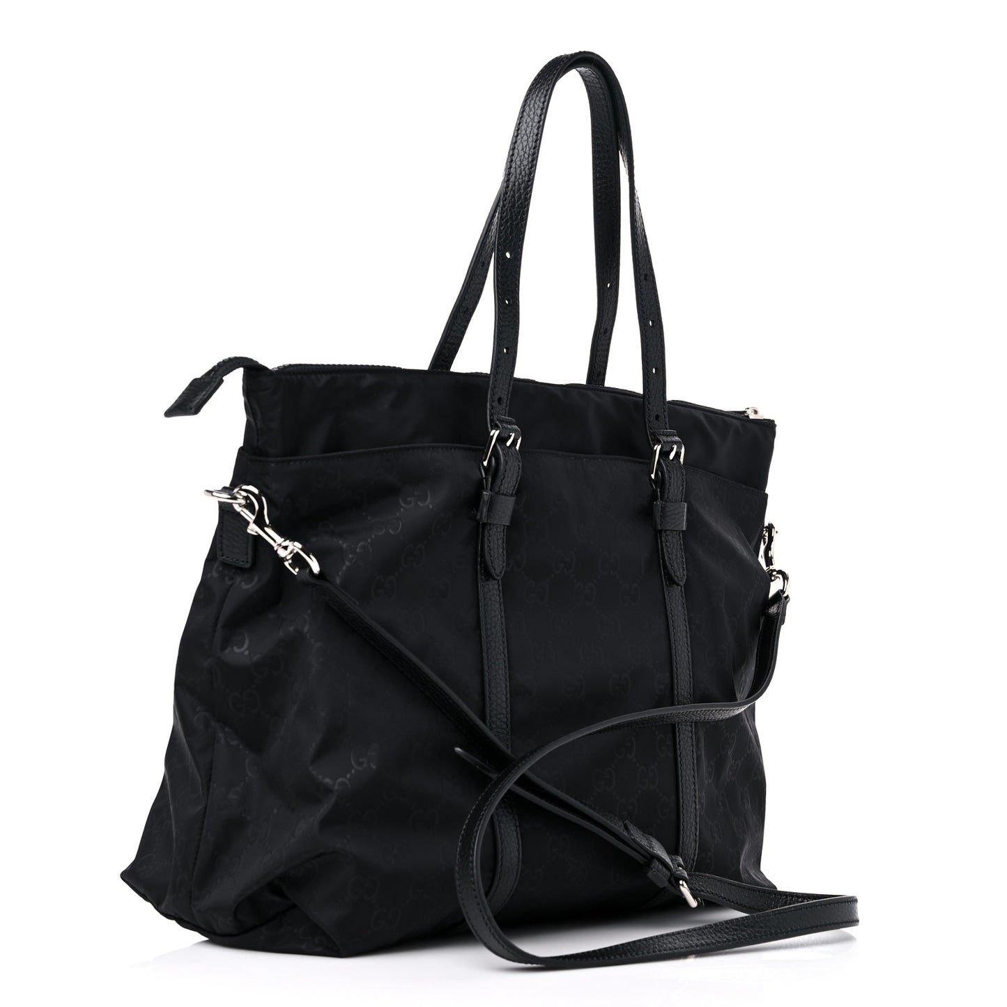 Nylon Monogram Tote Black
