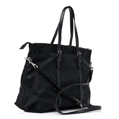 Gucci Nylon Monogram Tote Black 3 of 10
