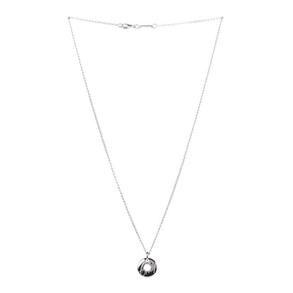Chopard 18K White Gold Chopardissimo Disc Pendant Necklace 3 of 7