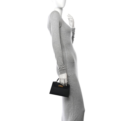 Hermes Epsom Mini Kelly Sellier 20 Black 2 of 11