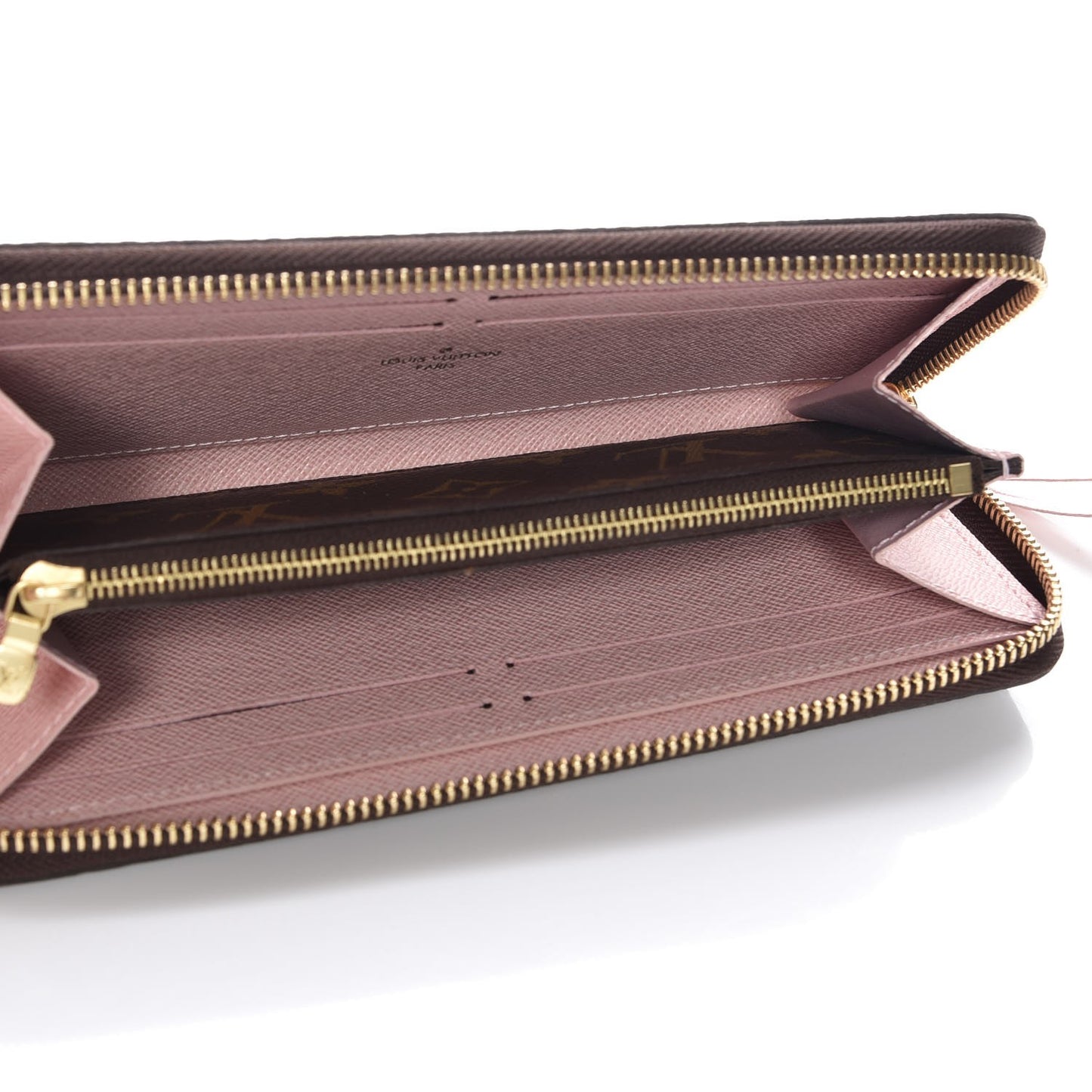 Monogram Clemence Wallet Rose Ballerine