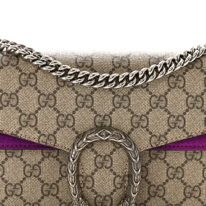 Gucci GG Supreme Monogram Suede Small Dionysus Shoulder Bag Purple 9 of 11