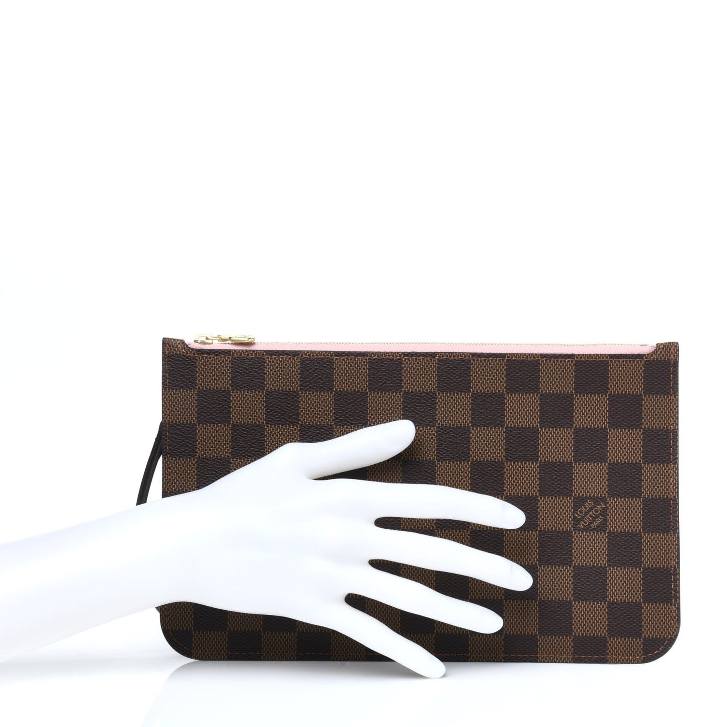 Damier Ebene Neverfull MM GM Pochette Rose Ballerine