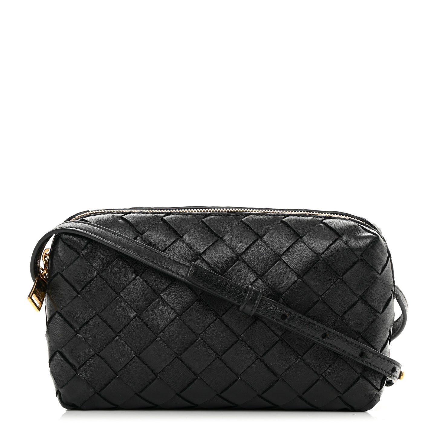 Nappa Intrecciato Nodini Mini Crossbody Black