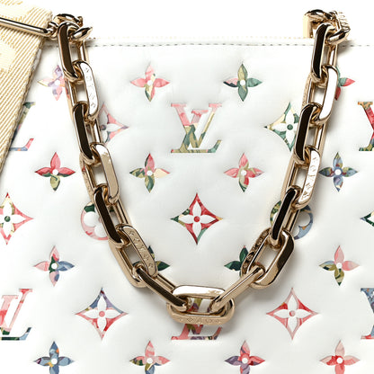 Louis Vuitton Lambskin Embossed Monogram LV Garden Coussin PM Cream 9 of 11