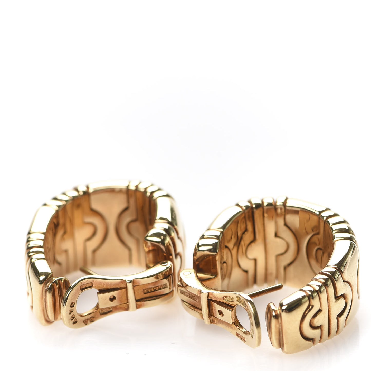 18K Yellow Gold Parentesi Hoop Earrings