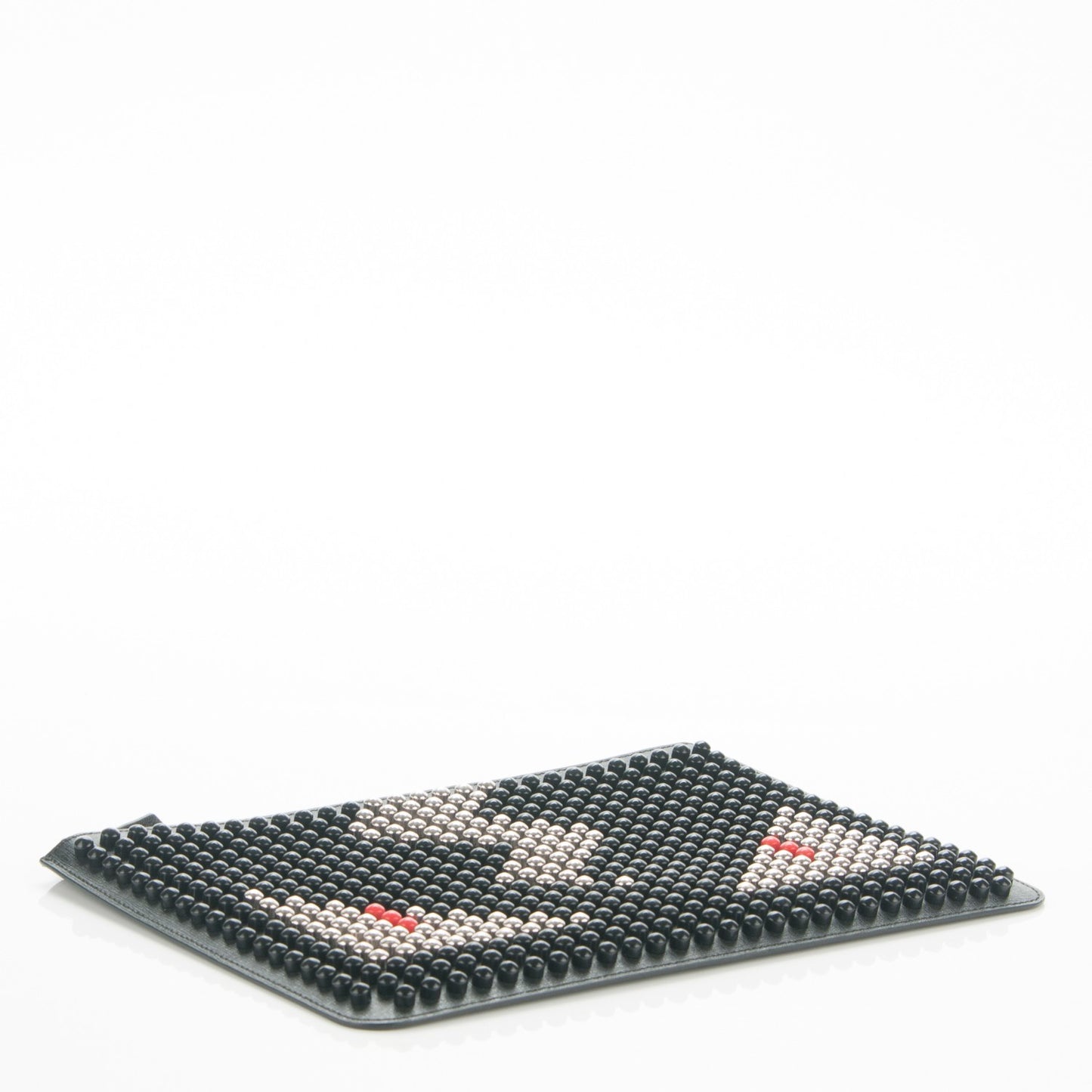Vitello Elite Lightning Monster Eyes Studded Pouch Black
