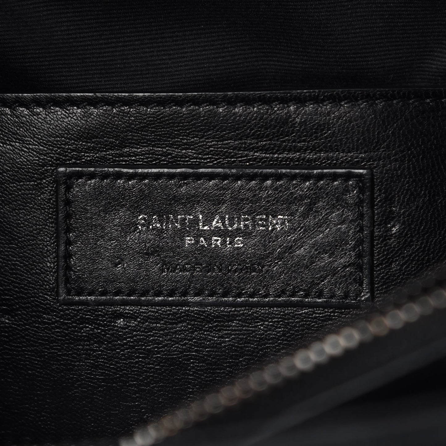 Sheepskin Matelasse Chevron Monogram Large College Satchel Black