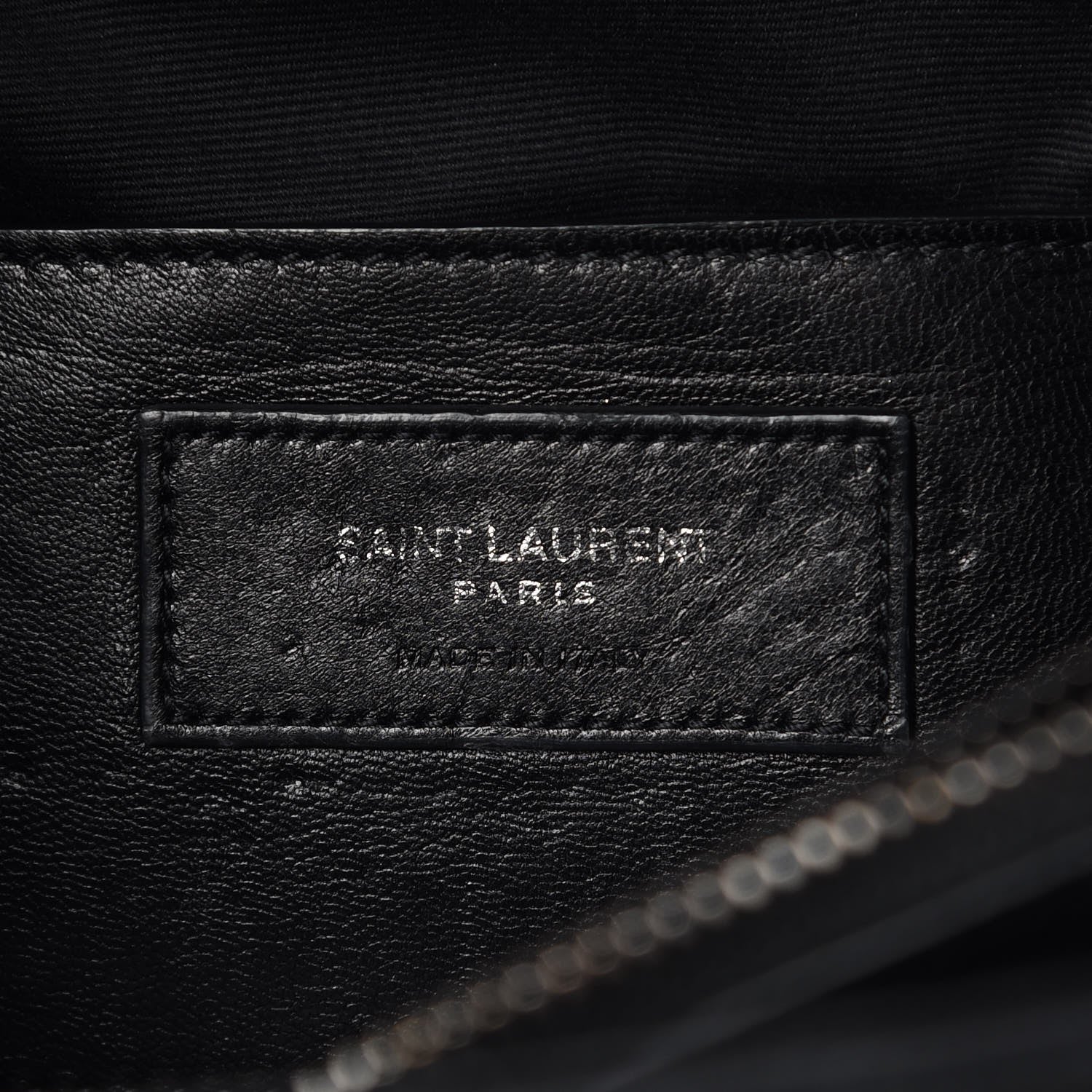 Saint Laurent Sheepskin Matelasse Chevron Monogram Large College Satchel Black 8 of 13