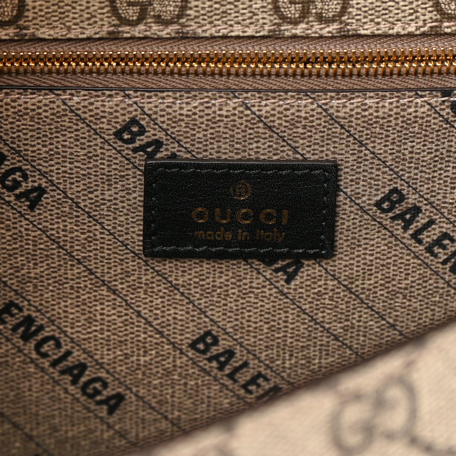 Balenciaga X GUCCI GG Supreme Monogram Medium Hourglass Top Handle Bag Beige Ebony 6 of 16