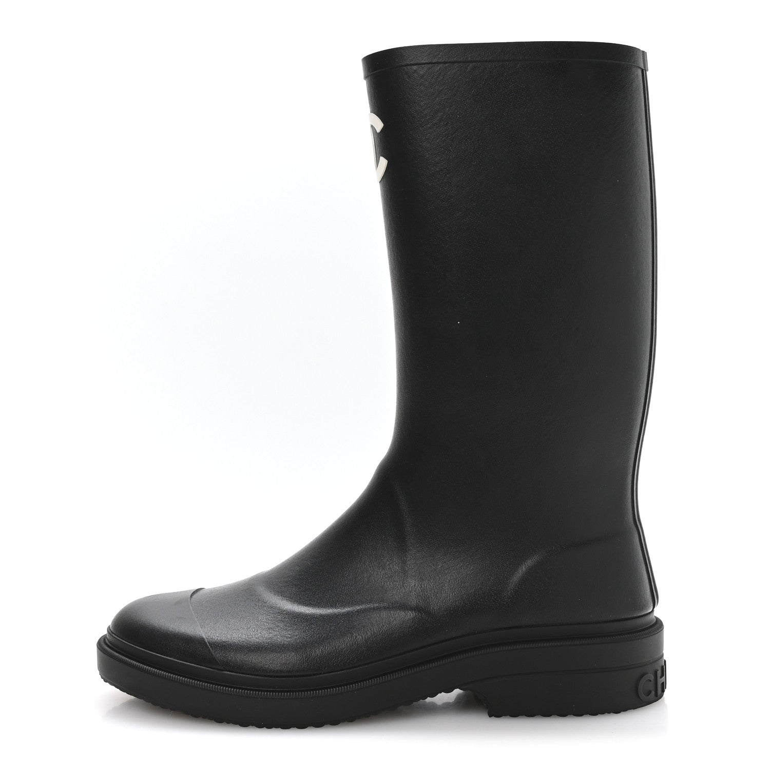 Chanel Caoutchouk CC High Boots 41 Black 1 of 9