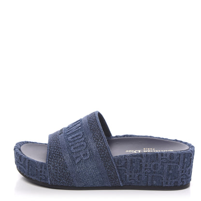 Christian Dior Oblique Denim D-Way Platform Sandal 36 Denim 1 of 9