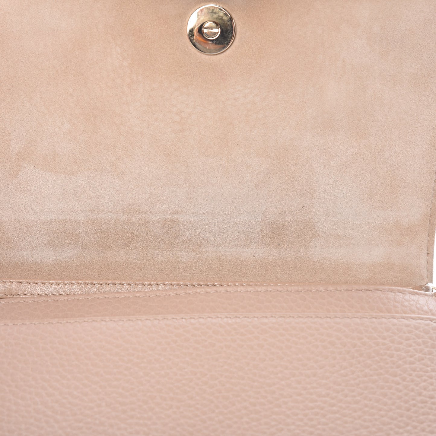 Grained Calfskin Diorama Wallet on Chain Pouch Nude