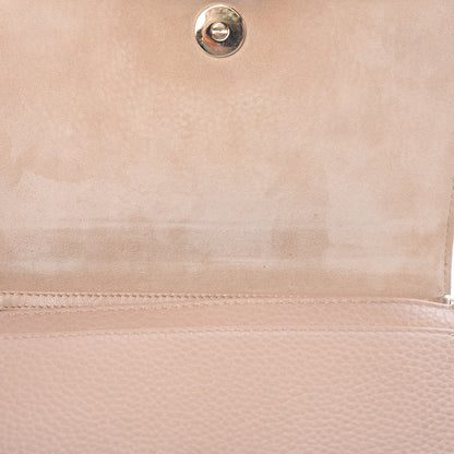 Christian Dior Grained Calfskin Diorama Wallet on Chain Pouch Nude 10 of 17