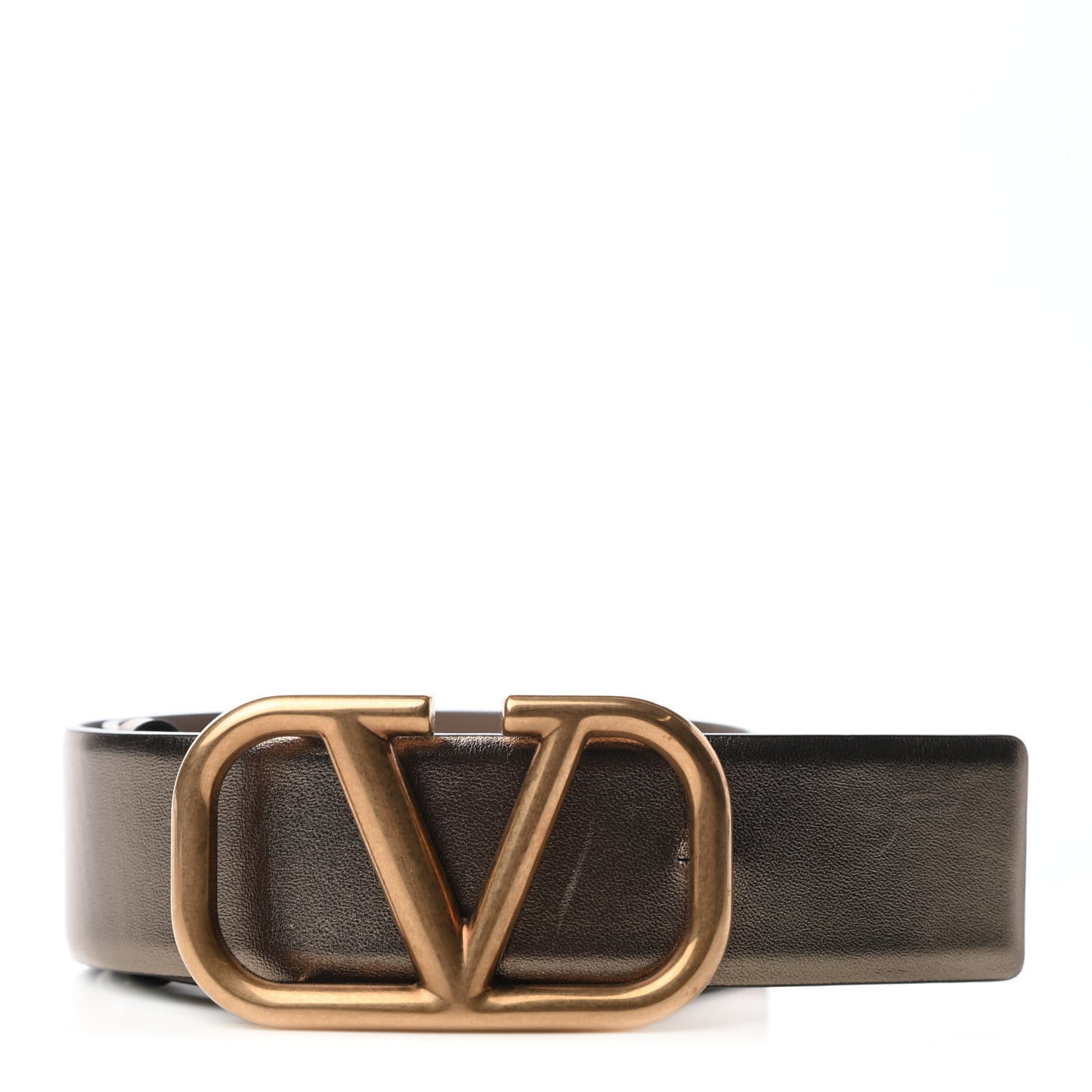 Metallic Lambskin VLogo 40mm Belt 70 32 Stone