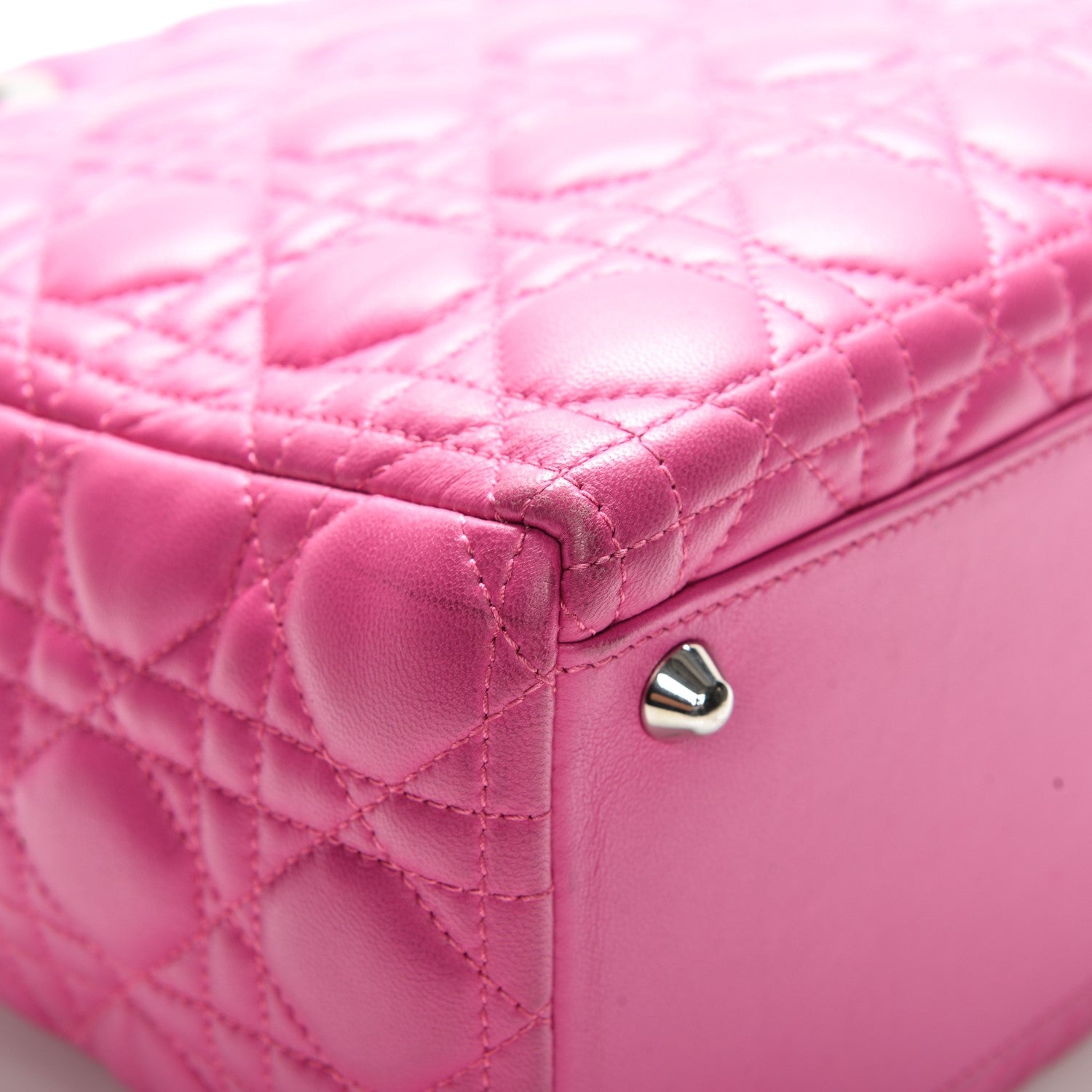 Christian Dior Lambskin Cannage Large Lady Dior Pink 9 of 22