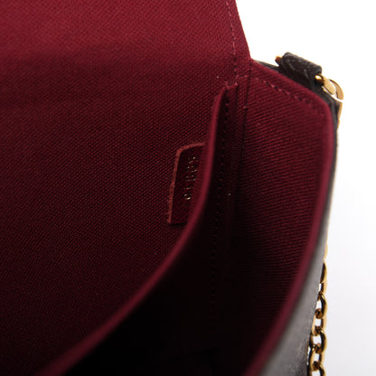 Louis Vuitton Monogram Pochette Felicie Chain Wallet Fuchsia 10 of 13
