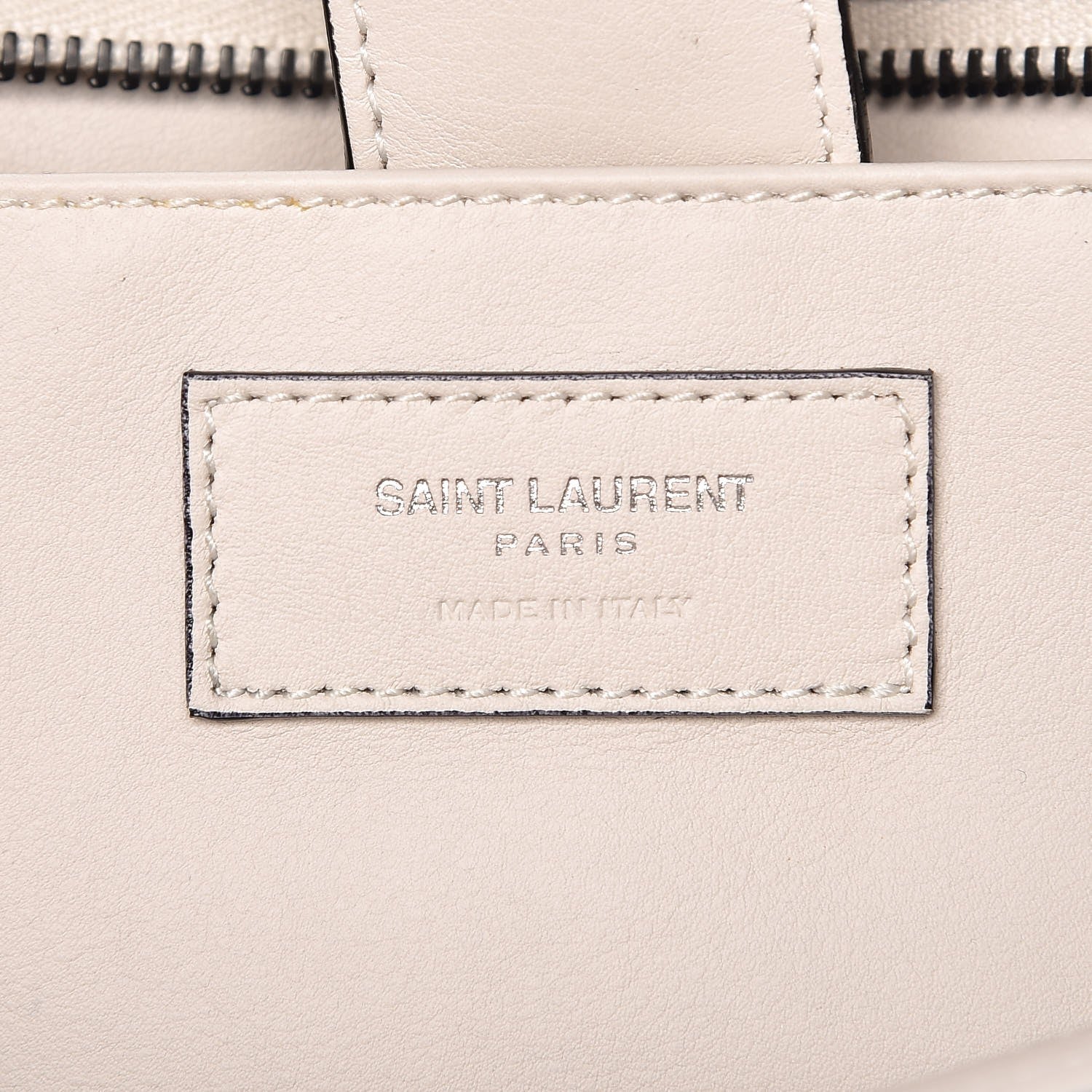 Saint Laurent Smooth Calfskin Baby Monogram Downtown Cabas Porcellana 6 of 9