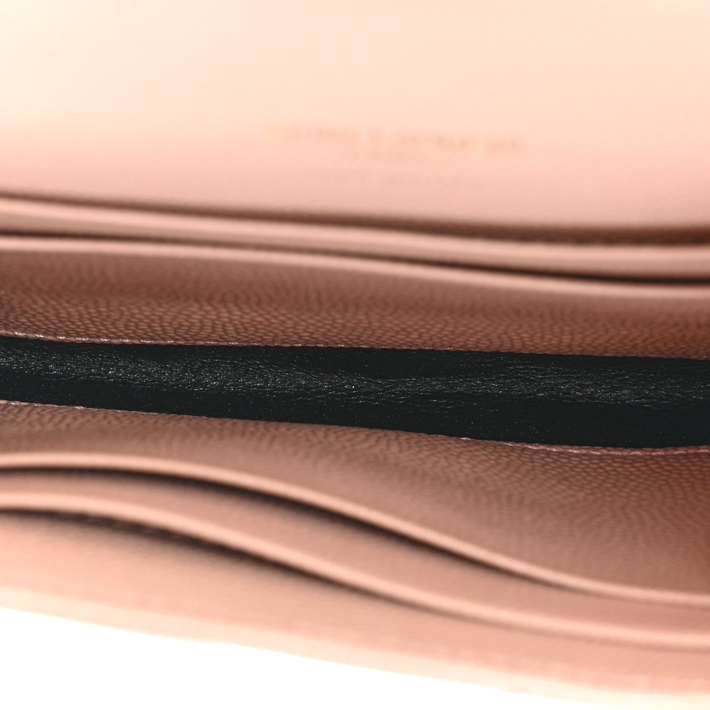Grain De Poudre Matelasse Chevron Small Monogram Envelope Wallet Pink