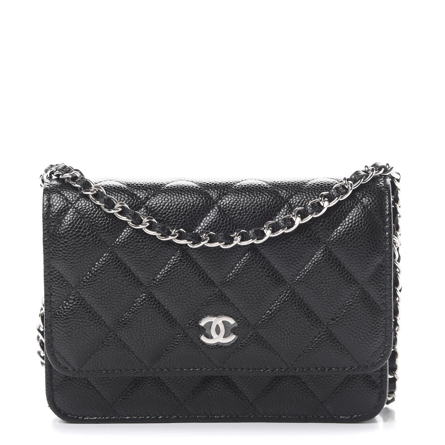 Chanel Caviar Quilted Mini Wallet On Chain WOC Black 1 of 10