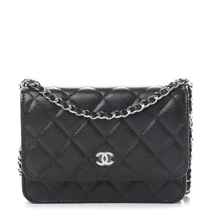 Chanel Caviar Quilted Mini Wallet On Chain WOC Black 1 of 10