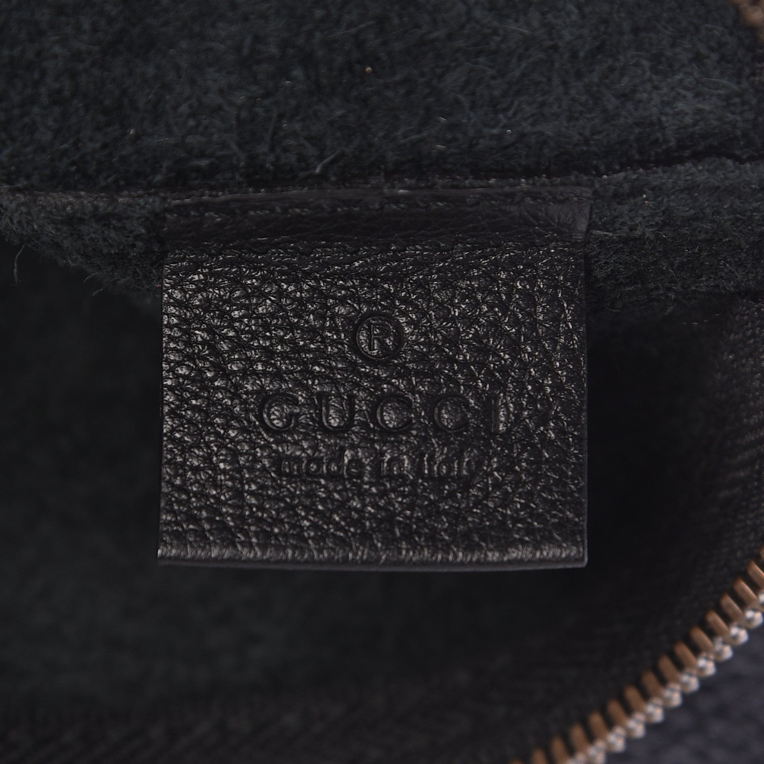 Gucci Pebbled Calfskin Large Logo Portfolio Clutch Black 8 of 9