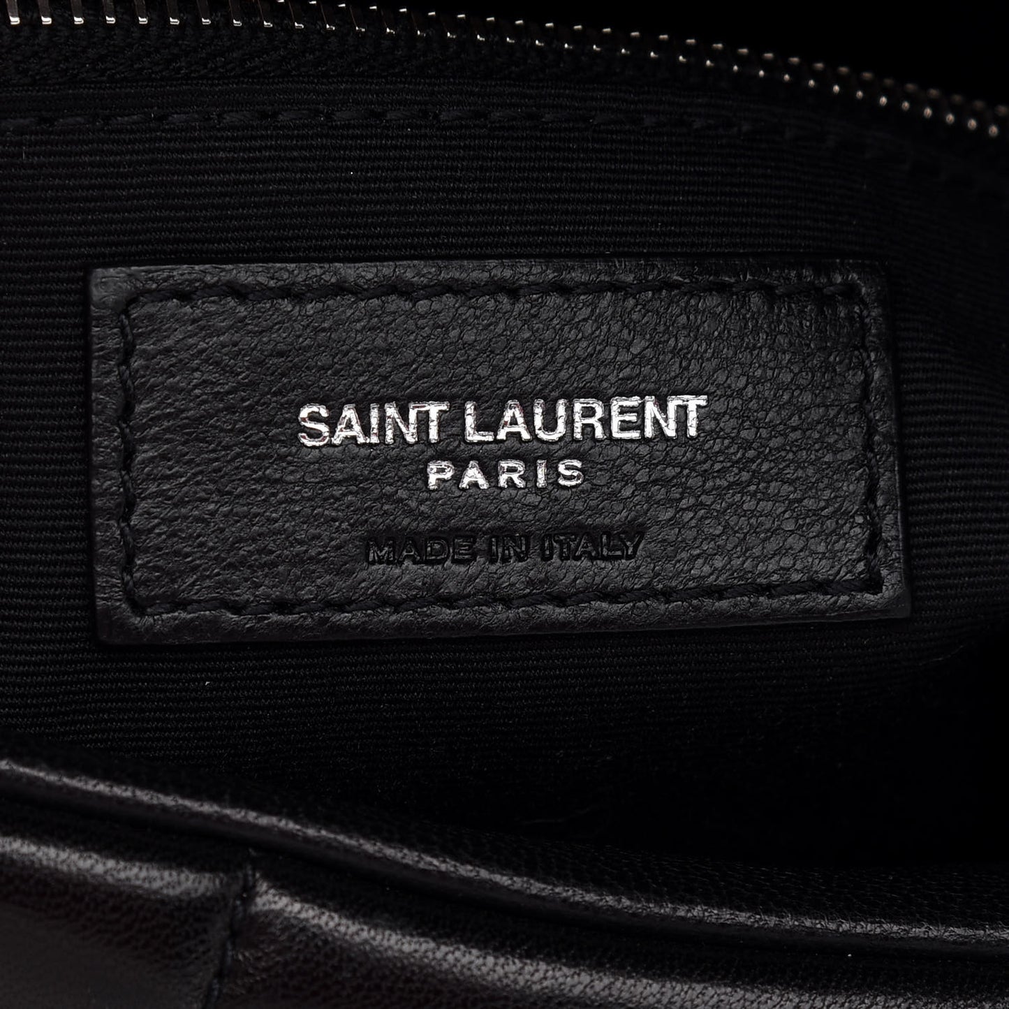 Lambskin Quilted Small Loulou Puffer Monogram Chain Satchel Black