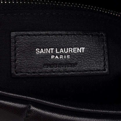 Saint Laurent Lambskin Quilted Small Loulou Puffer Monogram Chain Satchel Black 6 of 9