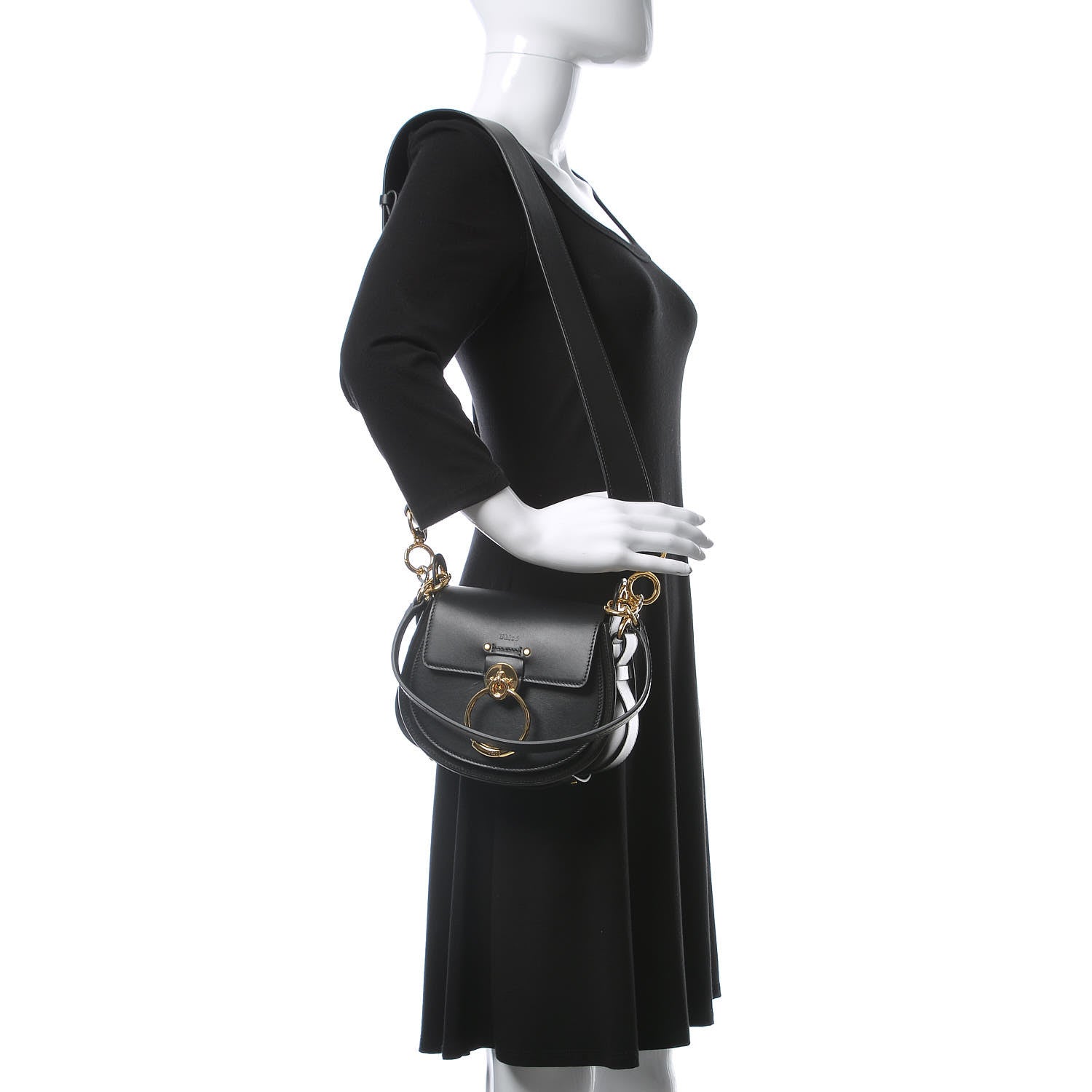 Chloe Calfskin Small Tess Bag Black 2 of 9