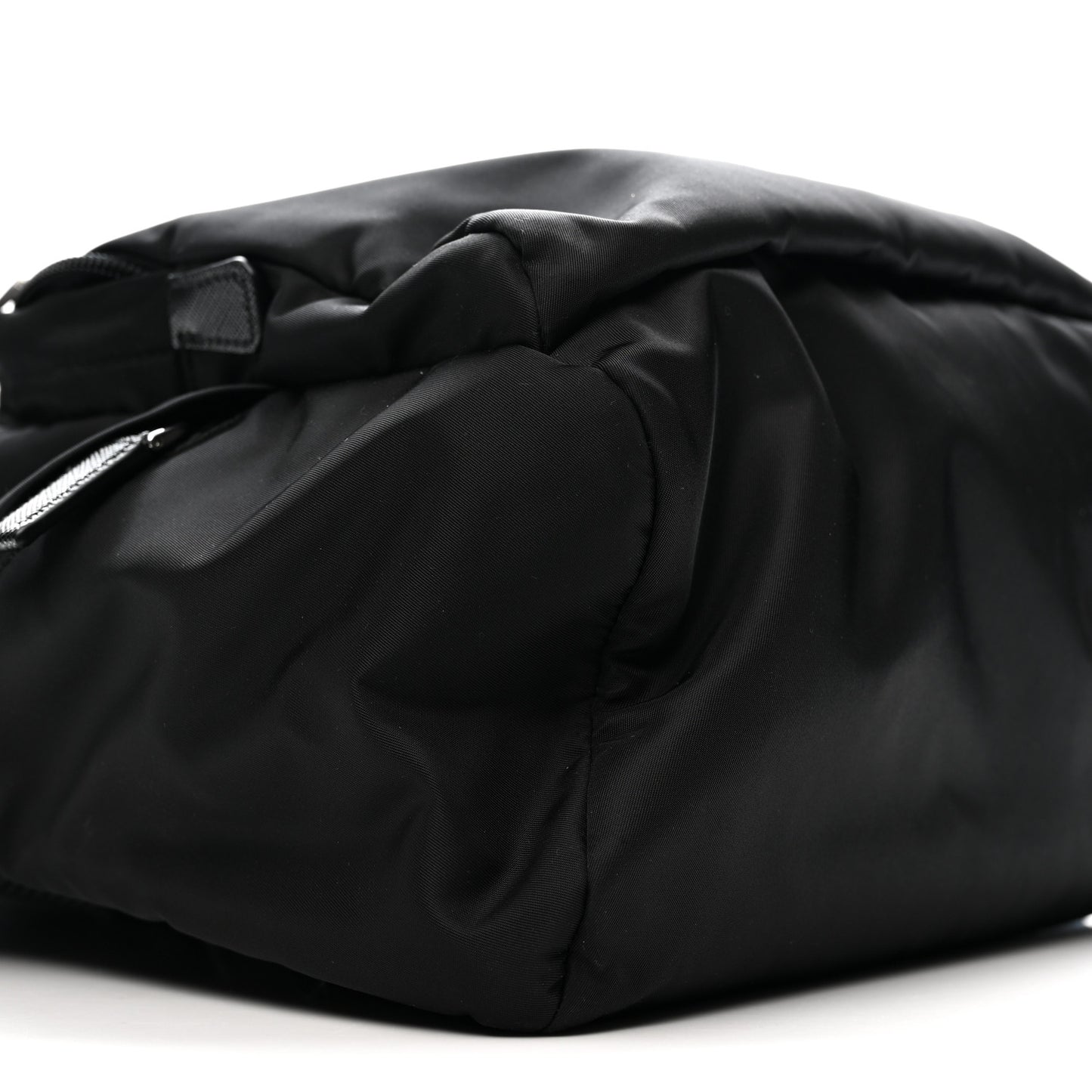 Re-Nylon Saffiano Zip Backpack Black