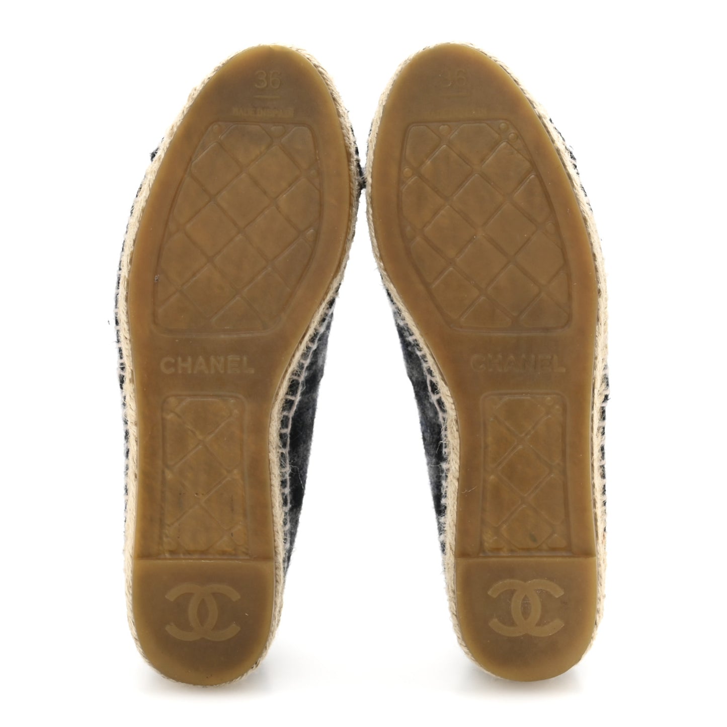 Flannel CC Espadrilles 36 Dark Grey Black