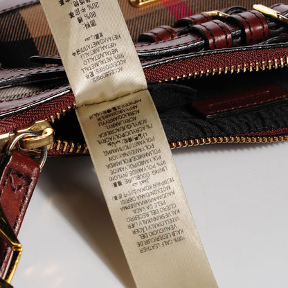 Burberry House Check Bridle Calfskin Peyton Crossbody Tan 8 of 11