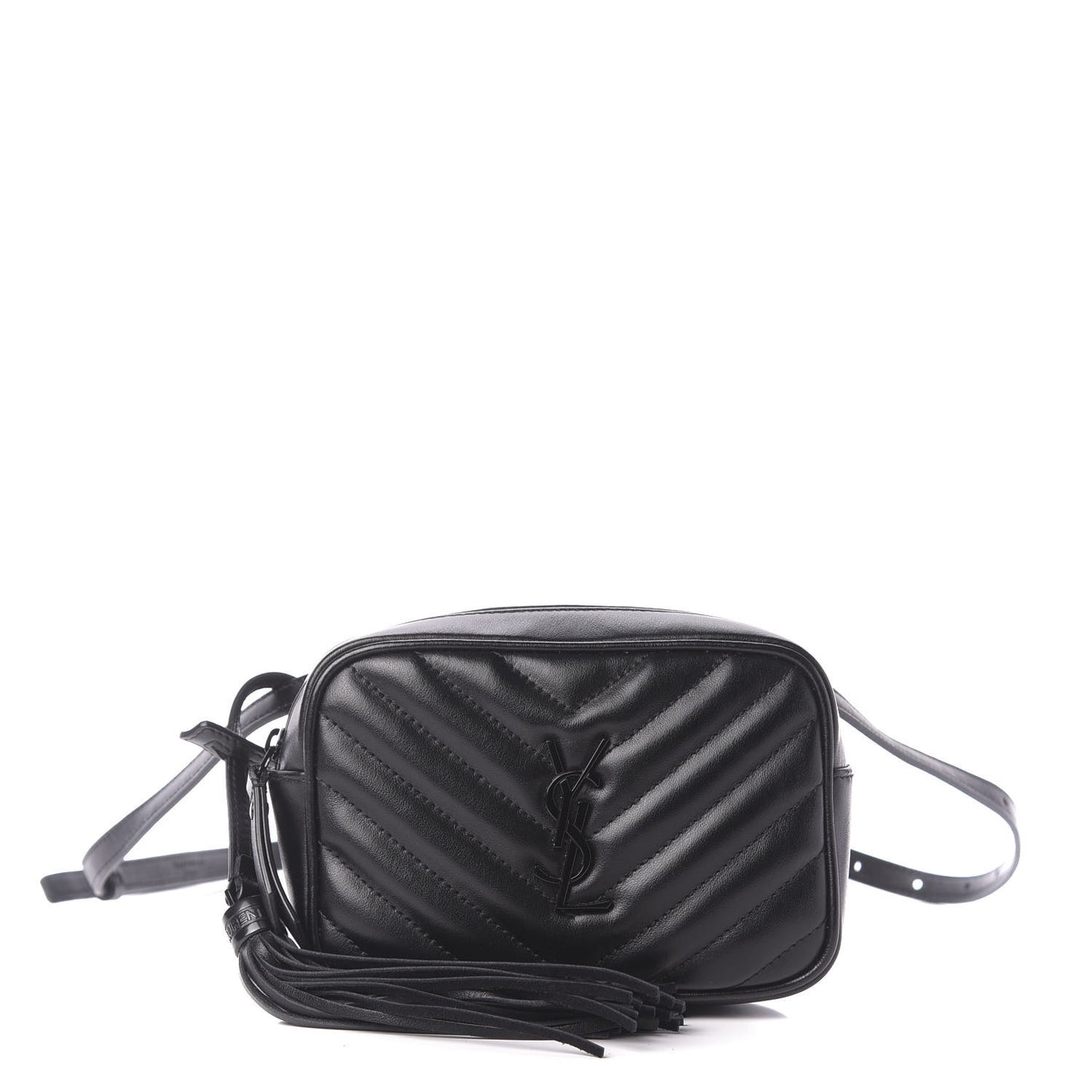 Calfskin Matelasse Monogram Lou Belt Bag Black