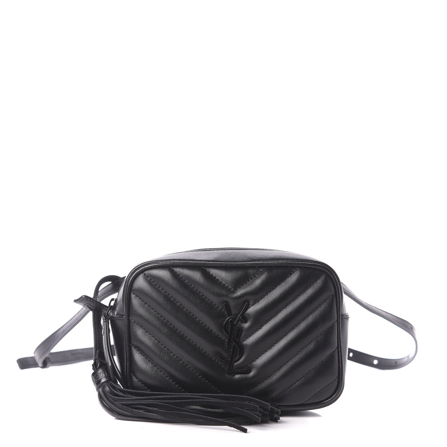 Saint Laurent Calfskin Matelasse Monogram Lou Belt Bag Black 1 of 10