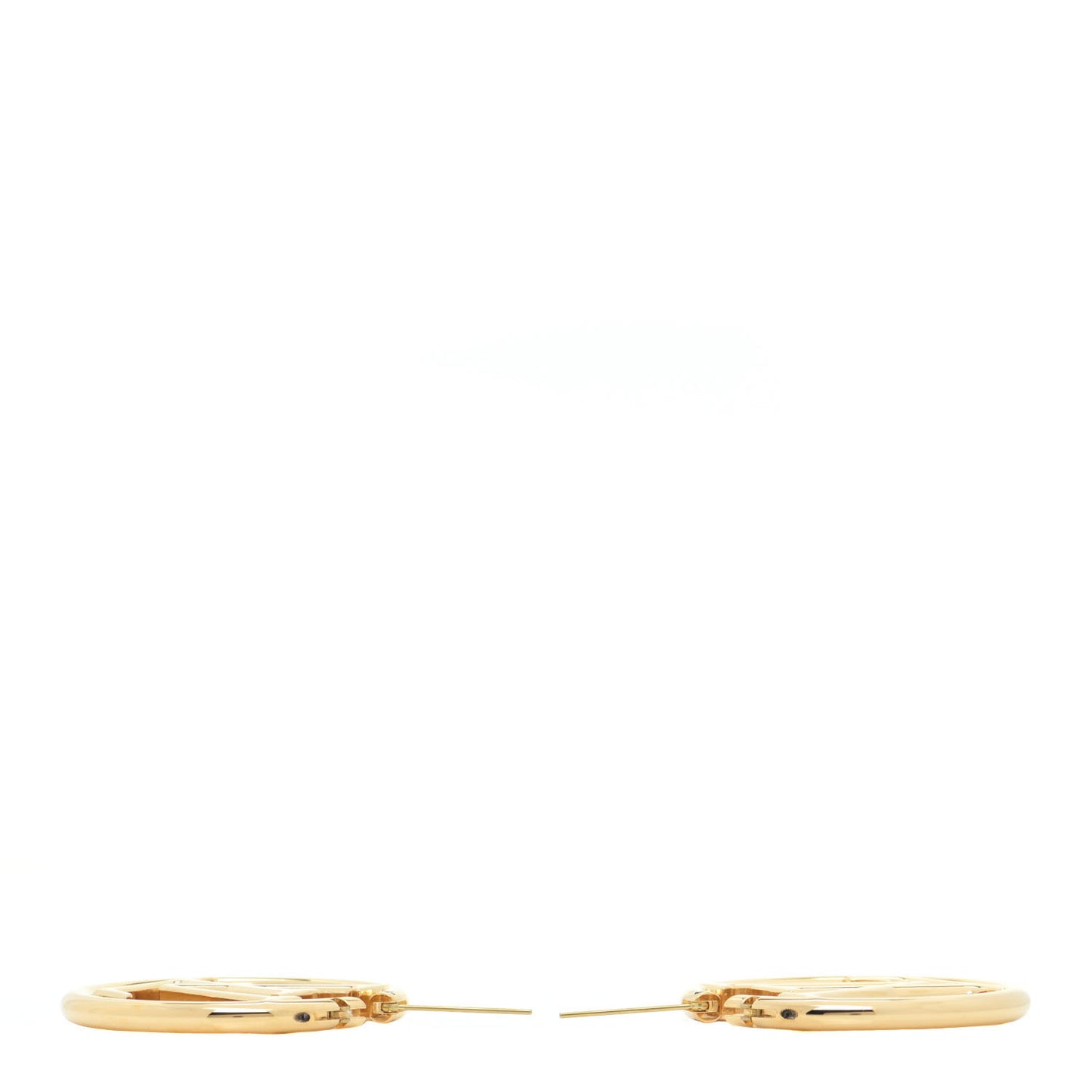 Metal Louise Hoop Earrings Gold
