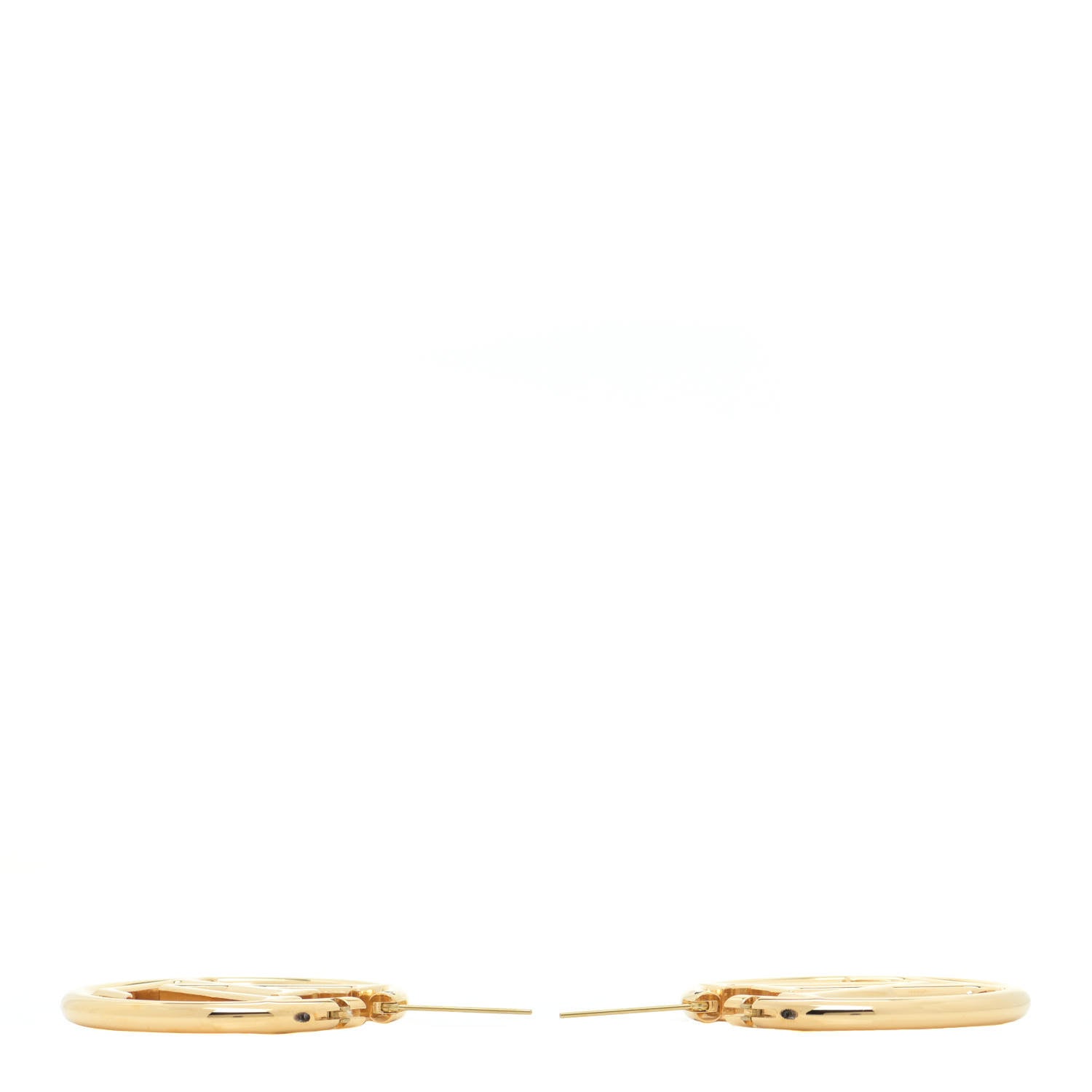 Louis Vuitton Metal Louise Hoop Earrings Gold 5 of 6