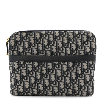 Christian Dior Oblique Pouch Clutch Blue Blue 1 of 7