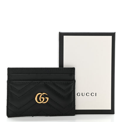 Gucci Calfskin Matelasse GG Marmont Card Holder Black 7 of 7