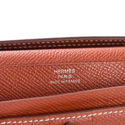 Hermes Epsom Bearn Gusset Wallet Brique 6 of 7