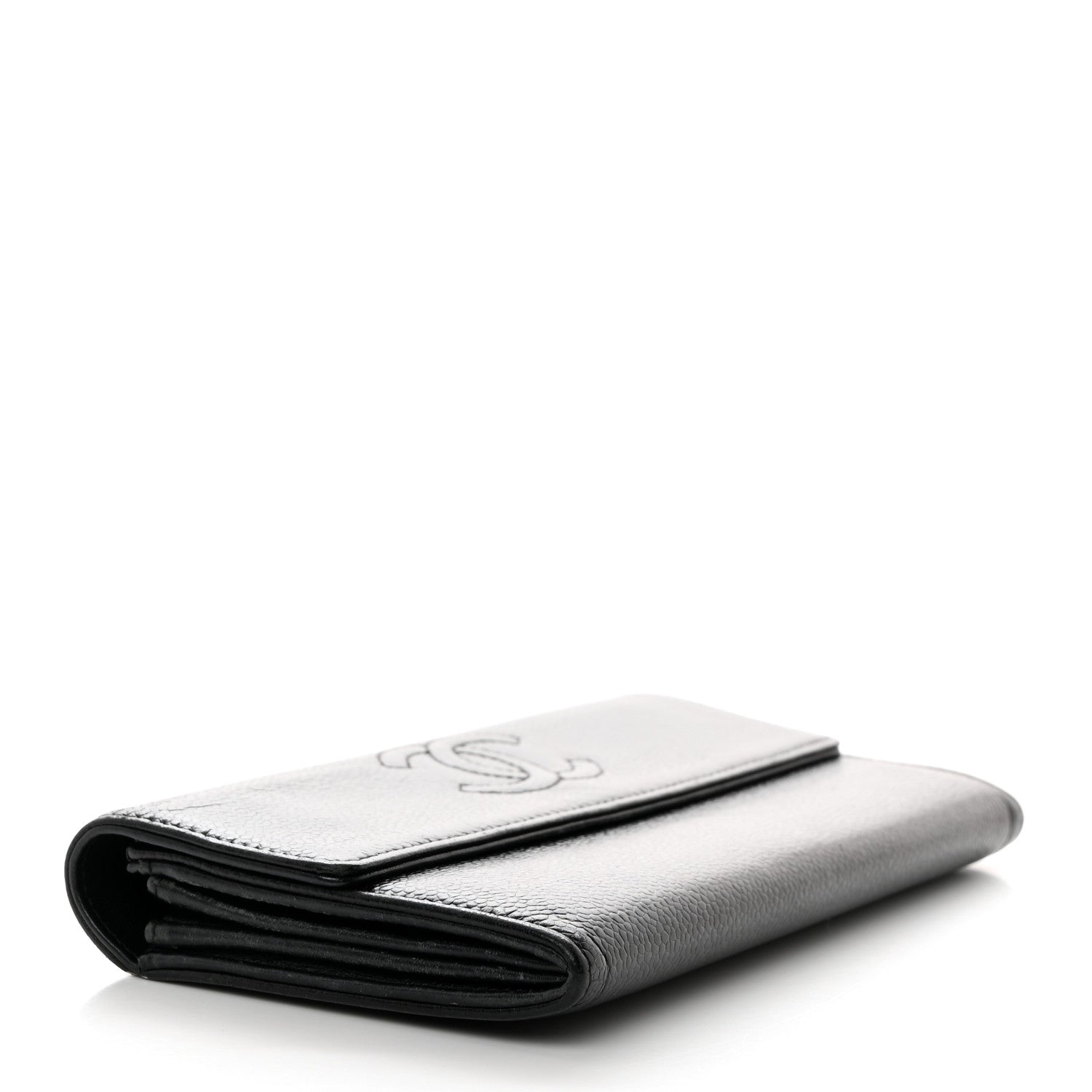 Chanel Caviar Timeless CC Large Gusset Flap Wallet Black 4 of 8