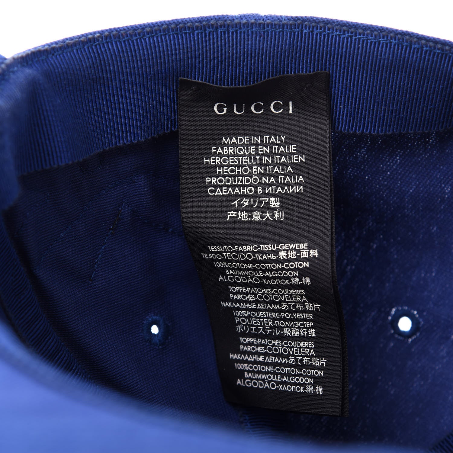 Gucci X MLB Cotton NY Yankees Baseball Hat 57-61 Blue 10 of 11