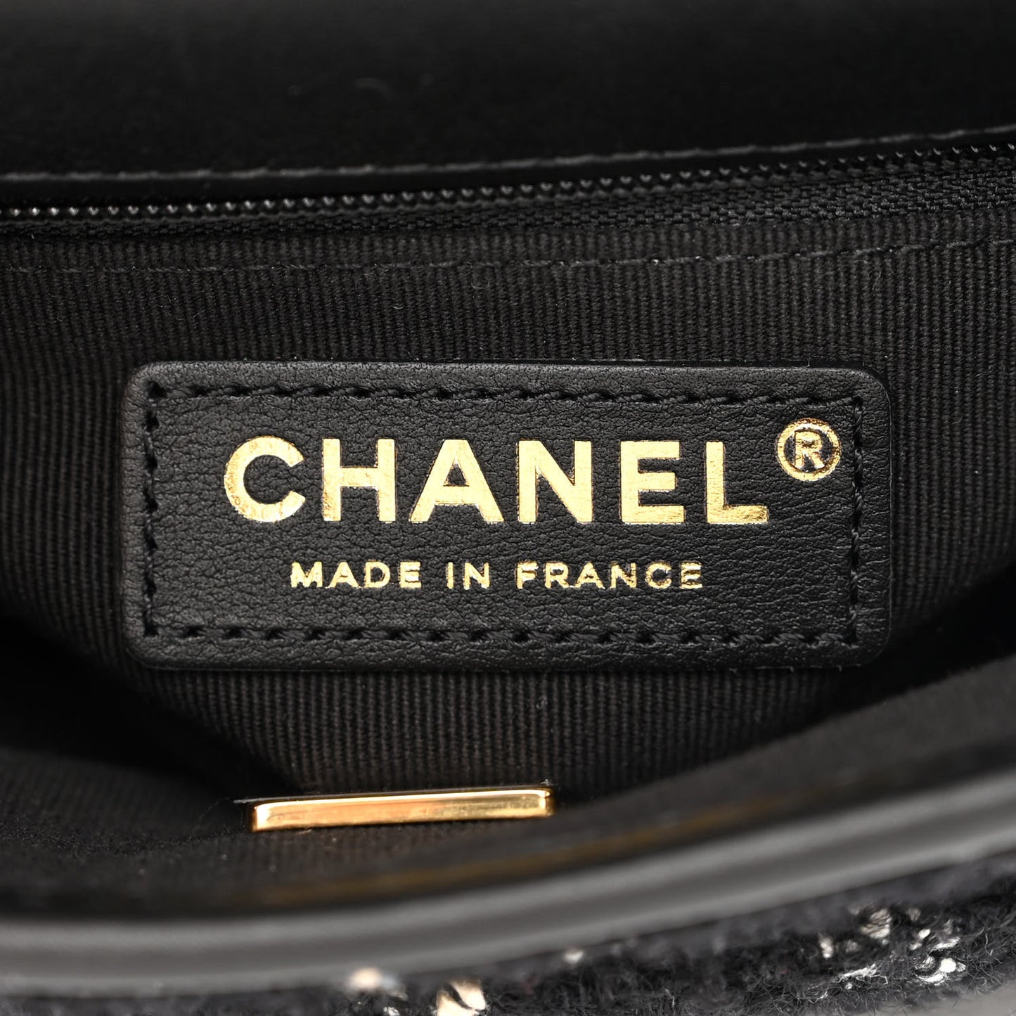 Tweed School Memory Mini Top Handle Flap Black White