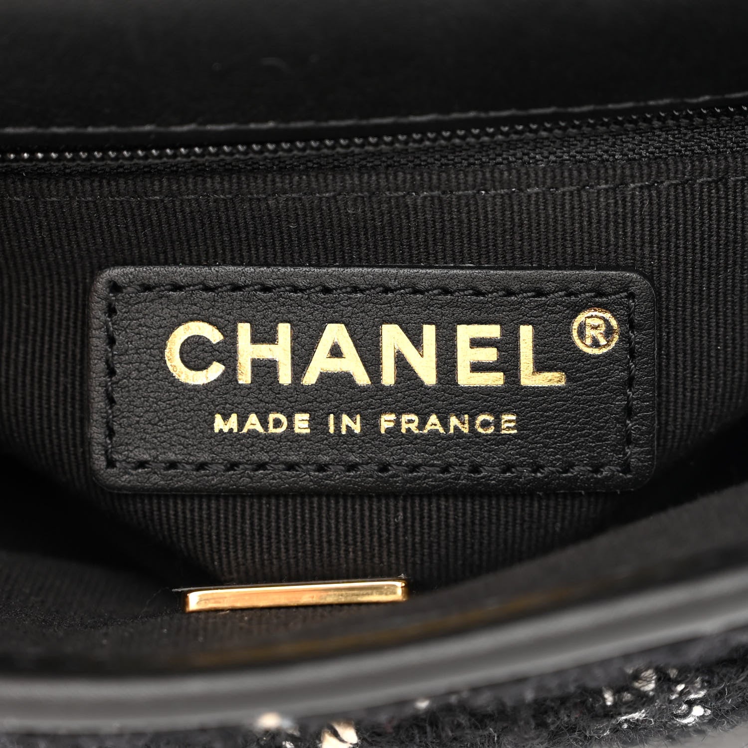 Chanel Tweed School Memory Mini Top Handle Flap Black White 6 of 11