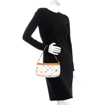 Louis Vuitton Monogram Multicolor Pochette Accessories White 2 of 12