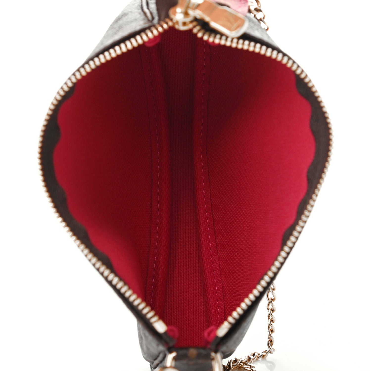 Louis Vuitton Monogram 2019 Christmas Animation Mini Courchevel Pochette Accessories Fuchsia 5 of 8