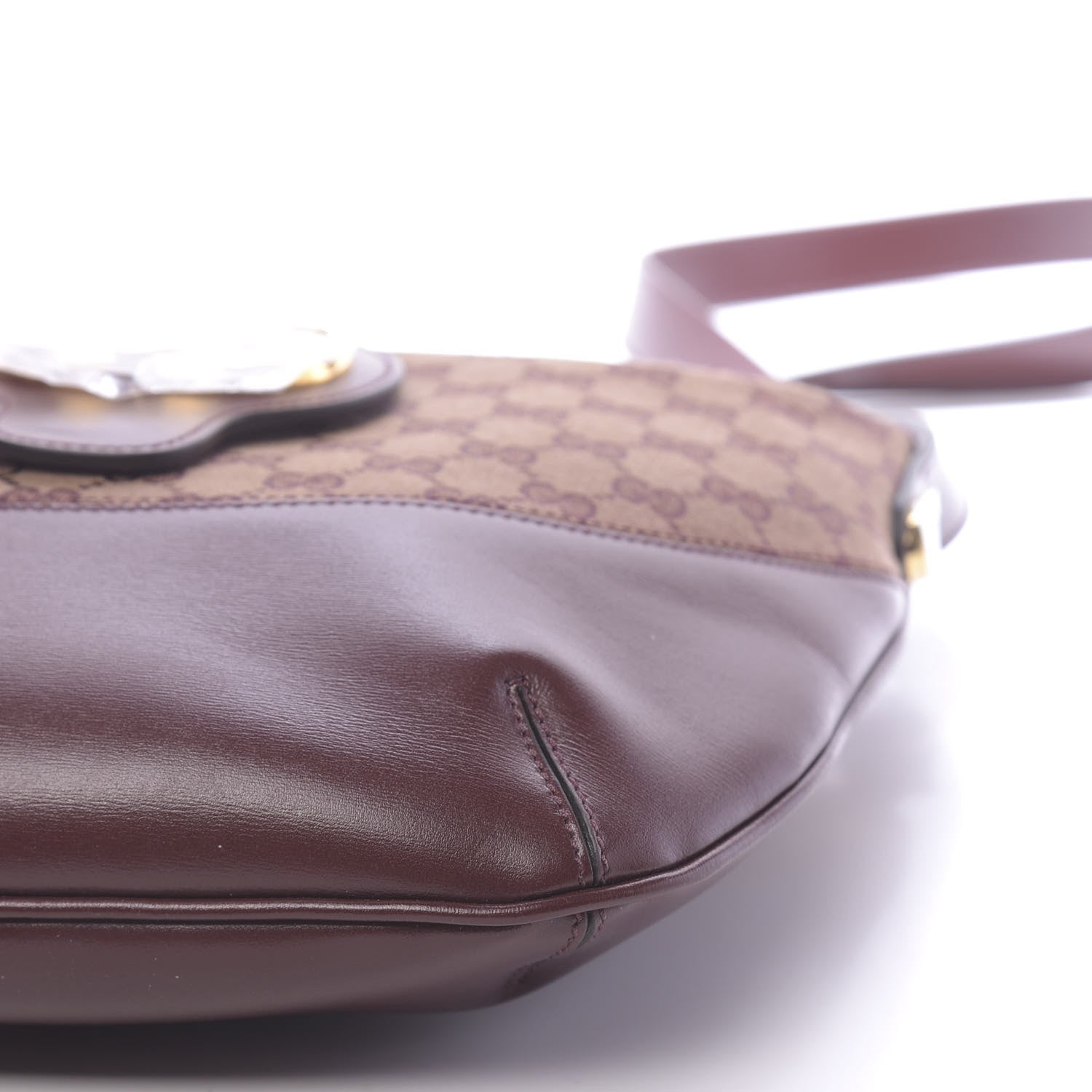 Gucci GG Monogram Calfskin Medium Arli Shoulder Bag Sahara Rubino Chardonnay 10 of 10