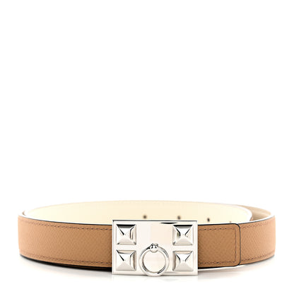 Hermes Epsom Swift 24mm Collier De Chien CDC Belt 80 32 Nata Gold 1 of 6